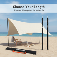 Outdoor 3m Aluminum Alloy Tarp Pole Tent Awning Support Rod Telescopic Thickened Stand