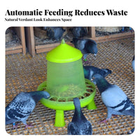 Spill-Proof Design Pigeon Feeder Large Capacity Anti-Splash Pigeon Food Trough for Aviary, Backyard, Garden