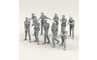 10 Pieces Unpainted Resin Soldiers  Miniature  Figurines  Painting One-Piece Resin Figurines for Model Painters, Dioramas