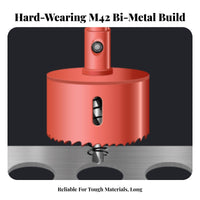 Bi-Metal Wear-Resistant Boring Tool Cutting Edges Tool for Woodworkers, Metalworkers, Metalworking, Workshop, Construction Site