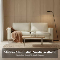 Straight-Line Settee Nordic Aesthetic Sofa Modern design Living Room Furniture for Apartment Dwellers, Office Managers, Small Spaces, Home, Lounge Area