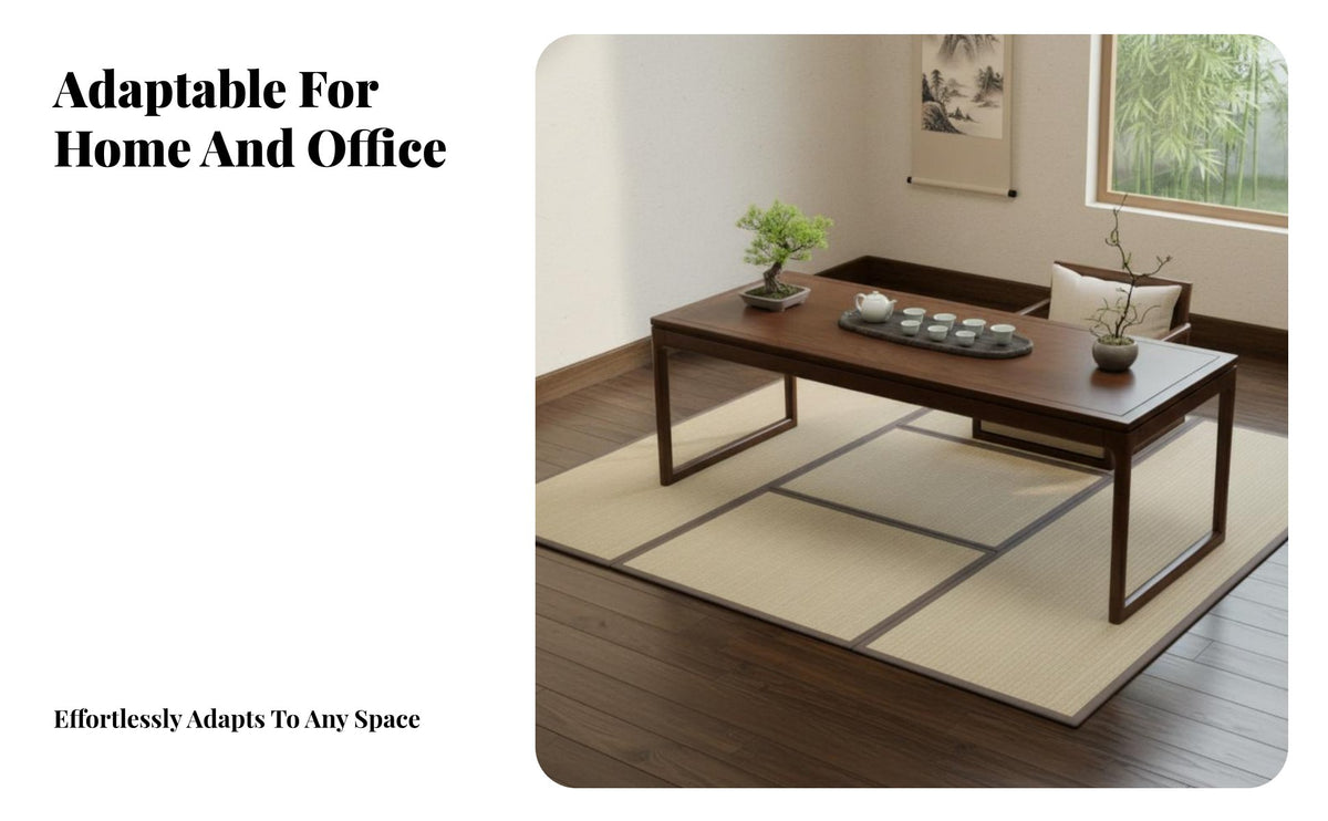 New Chinese design low-height infusion Ceremony Table Set Integrated Drainage Tray Household Furnishing Minimalist visual attraction for Home Decorators, Adults, Balcony, Office, Living Room