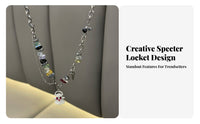 Niche Design Ghost Charm Mixeddesign Chain Halloween Themed Short Beaded Necklace for All Genders Neckwear Statement Piece for Women, Adults, Teenagers, Parties, Daily Wear, Festivals, Casual Outings