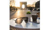 Oversized Visor Sunglasses Rimless Modern Silhouette Sunglasses Non-Polarized Sun Shades for Women, Driving
