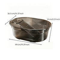Washboard Laundry Basin Heavy Duty Laundry Basin with Scrubber Space-Saving Hand Wash Tub for Students