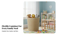 Large Cylindrical container adaptable Toy Container foldable Design for Nursery