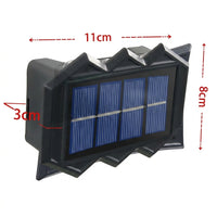 Garden Lights for Outdoor Night Light Use, Solar Lights with Integrated Solar Panel, 2 Pack of IP55 Waterproof Wall Lights, Fence Lights Lamp