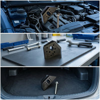 Wedge-Shaped Battery Hold-down Block with Bolt Sturdy Battery Hold-down Kit Sturdy Vehicle Part High Temperature Resistant for Mechanics