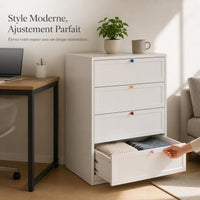 Metal Chest of Drawers with Multiple Layers for Bedroom Storage, 40cm Wide