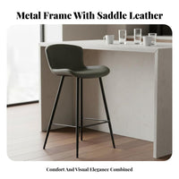 Light Luxury Metal Leg High Stool Comfortable Padded Seat Upholstered Counter Height Stool Anti-Slip Foot Pads Upholstered Kitchen Island Chair Sturdy Construction for Cafe Owners, Homeowners, Couples