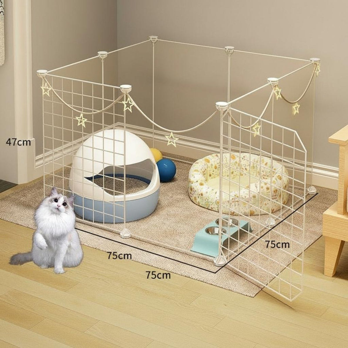 Modular Transparent Cat Playpen Safe Pet Enclosure