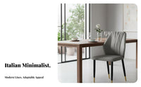 Modern Minimalist Design Cushioned Backrest Side Chair Light Luxury Aesthetic Padded Backrest Chair Soft Upholstered Padding Home Seating adaptable Use for Restaurant Owners, Homeowners, Interior Designers, Dining Room, Kitchen, Cafe