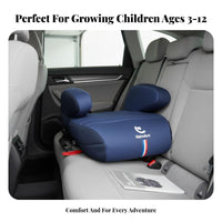 Isofix Compatible Backless elevateer seat Universal Fit Child Safety Restraint Easy Installation Vehicle Accessory Comfortable seating for Children 3-12 Years, Older Kids, Parents, Car, Travel, everyday Commute