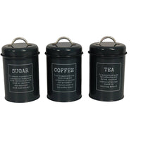 3 Pieces Kitchen Jar Set Arched Handles Metal Storage Jar Easy to Clean
