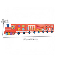 Children's Train Activity Board Fine Motor Skills Train Wall Busy Board Solid Wood Educational Activity Center