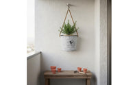 Bird Print Hanging Planter Easy to Hang Rustic Hanging Flower Pot Sturdy Garden Decor for Courtyard