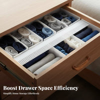 Easy Installation Cuttable Drawer Partition Space Saving Cut-to-Fit Drawer Organizer Multi-Functional for Students, Adults, Drawers, Bedroom