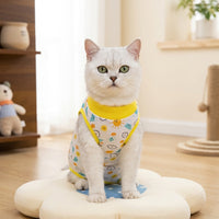 Pet Recovery Suit with Fasteners, Polyester Dog Neutering Suit and Cat Neutering Suit, Post Surgery Pet Clothing for Anti Lick Recovery