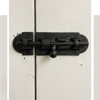 Sliding Bolt Latch Cast Iron Sliding Latch with Strike Plate Rustic for Homeowners