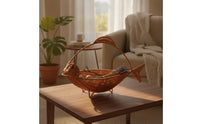 Woven Basket with Handle Decorative fruit Basket Organized for Tabletop, Gift Presentation
