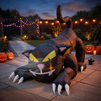 Inflatable Cat Crouching Cat Inflatable Holiday Decorations for Yard