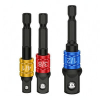 3 Pieces Hex-Shank Adapter Set Forged Power Tool Accessory Wear-Resistant