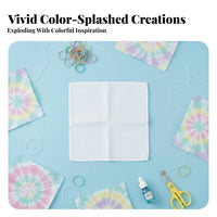 Blank Textiles for Dyeing Reusable & Washable DIY Colorful Dyeing Textile Breathable Colorful Dyeing Craft Textile for Kids, Crafters, School Projects