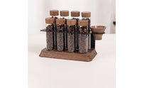 Coffee Bean Storage Rack Single Dose Display Stand, with Funnel Freshness Organizer for Baristas