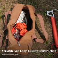 Tent Stake Bag Large Capacity Camping Tool Pouch Portable Canvas Peg Bag for Backpackers, Handymen, Campsite, Hiking, Picnic
