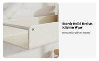 Drillno-Drill Installation Wall-Mounted Seasoning Rack Detachable Hanging Seasoning Rack Space-Saving Kitchen Organizer Multi-Purpose for People with Small Kitchens, Homeowners, Students, Pantry, over Counter, Bathroom