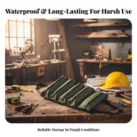 Waterproof Roll-up Tool Bag Long-Lasting Roll up Tool Bag 600D Oxford Material for Repair Technicians, Handymen, Workshop, Garage