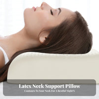 High Elasticity Natural Latex Pillow Hypoallergenic Breathable Massage Pillow Cooling for Adults, Side Sleepers, Sleeping, Nightly Use, Home