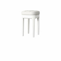 Light Luxury Design Padded Dressing Seat Stackable Upholstered Four-Legged Stool Versatile Use Household Furniture Space-Saving for Makeup Users, Adults, Guests, Dining Room, Bedroom, Entryway