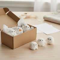 6 Pieces Compact Size Kawaii Desk Buddies Great Gift Idea Adorable Tiny Figurine Sturdy Miniature Blob Figures for Desktop, Office, Bedroom