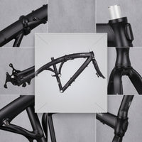 Lightweight Folding Bike Frame Portable Folding Cycle Frame Rigid Collapsible Bike Matte for City Commuting