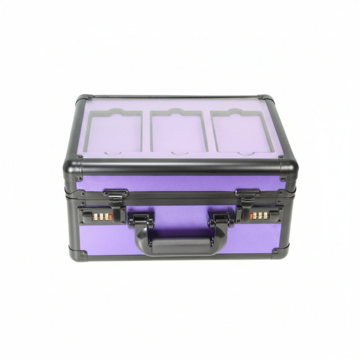 Graded Card Case with Handle Lockable Graded Card Storage Box Secure for Tournaments