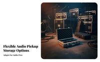 Aluminum Audio Device Travel Case Portable Wireless Audio Device Carrying Case Aluminum Briefcase Shock Absorbing for Stage