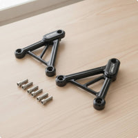 Headlight Side Brackets CNC-Machined Motorcycle Headlight Bracket Aluminum Alloy Modified for Commuters, Front End Upgrade