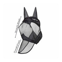 Mesh Horse Hood Guarding Horse Hood with Ear Holes Lightweight for Horses, Riding