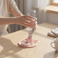 Pet Water Dispenser with Suction Cups Antislip-Resistant Feline Water Bowl Portable Bottle automatic Feeder for Travel