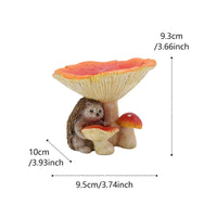 Hedgehog Bird Feeder Statue Weather Resistant Hedgehog Bird Feeder for Patio