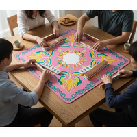 Thickened Non-Slip Soundproof Mahjong Mat for Home Card and Board Games