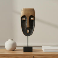Resin Face Contemporary Style Face Sculpture Handcrafted Look Resin Figurine for Gift