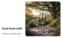 Solid Beechwood Beech Wood French Box Easel Foldable Design Wooden Easel with Drawer Lightweight Painting Stand Heavy Duty for Beginners, Children, Outdoor Sketching