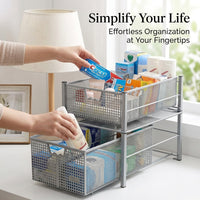 File Organiser with Metal Wire Mesh Design for Home Office and Bedroom Storage, Magazine Rack and Letter Tray Desk