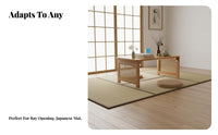 Space-Saving Foldable Rattandesign Table Multi-Purpose Foldable Chabudai Lightweight & Portable Floor Desk No Assembly Required for Apartment Dwellers, Telecommuting Workers, Bay Window, Small Areas, Tea Ceremony, Bedroom
