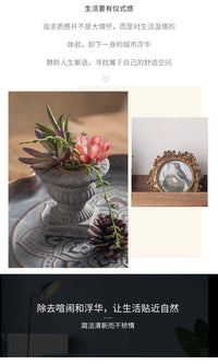 Metal Craft Tray with Vintage Carving