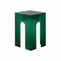 Modern Minimalist Wavy Pedestal Side Table Space-Saving Indoor Furniture Multi-Purpose Small Stool Creative Sculptural Design for Apartment Dwellers, Interior Designers, Living Room, Bedroom, Entryway, Balcony