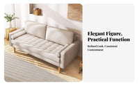 Space-Saving Minimalist Loveseat Modern Design Upholstered Settee Comfortable Seating Sofa High-Resilience Foam Cushions for Apartment Dwellers, Small small-space dwellers, Young Adults, Bedroom, Studio, Home Office