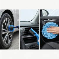 Professional Car Cleaning Kit with Drill Brushes Complete Drill Brush Set Soft Wheel Brush Portable for Garage